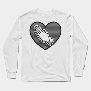 Heart and hands in prayer Long Sleeve T-Shirt